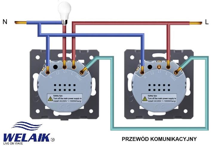 Montaż włącznika krzyżowego