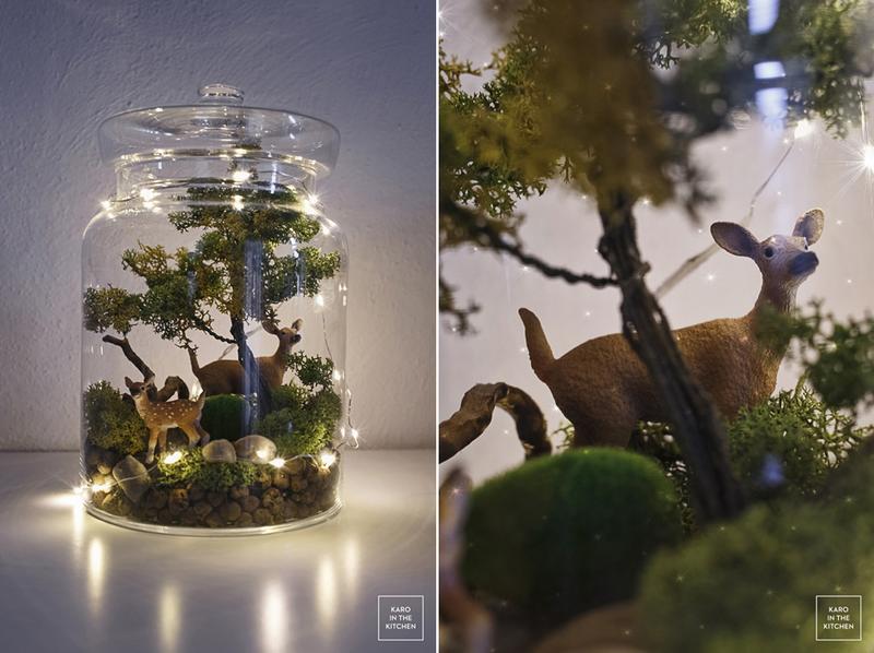 Dekoracja lasu w słoiku