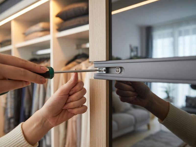 Demontaż drzwi przesuwnych w szafie