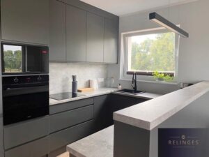 Nowoczesna zabudowa kuchenna z piekarnikiem pod płytą indukcyjną – funkcjonalność i styl w Twojej kuchni