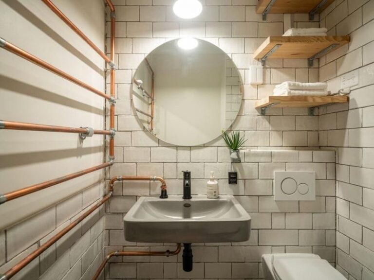 Sekrety sprytnego ukrywania rur w małej łazience